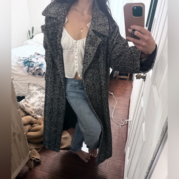 ASOS Rugged Herringbone Coat - Picture 3 of 6